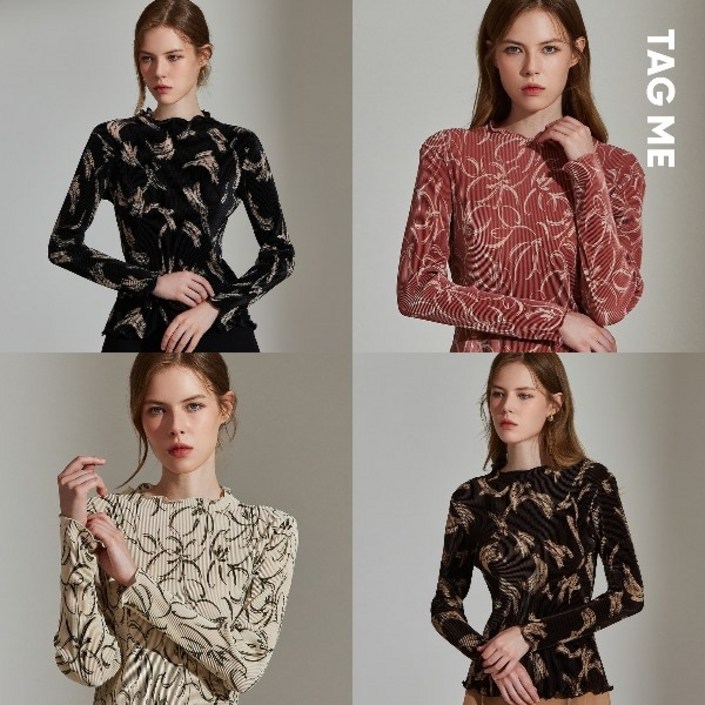 태그미 25FW태그미 플리츠 블라우스 4종