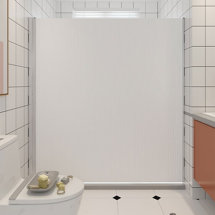 샤워칸막이 방수 샤워 커튼 무타공 접이식 샤워 파티션 부스 욕실 욕조 폴딩 슬라이딩 도어