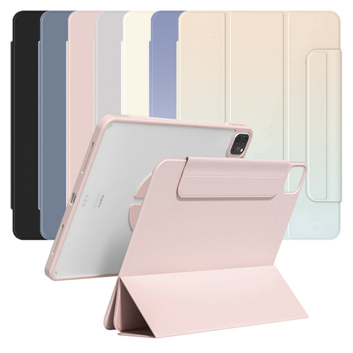 태블리스 아이패드 마그네틱 분리형 듀얼 커버 케이스 MW68, 그레이, 1개