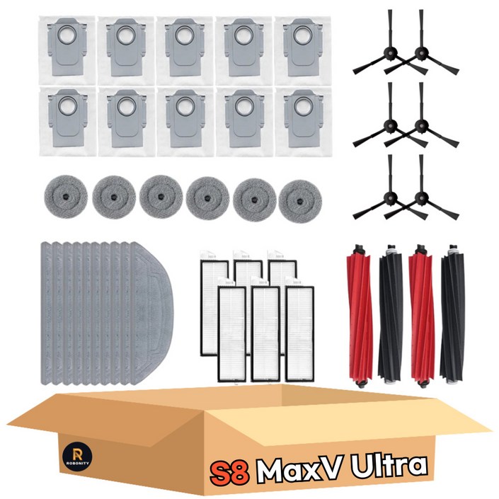 로보니티 호환 로보락 S8 MaxV Ultra 소모품, 1세트, 1년 패키지