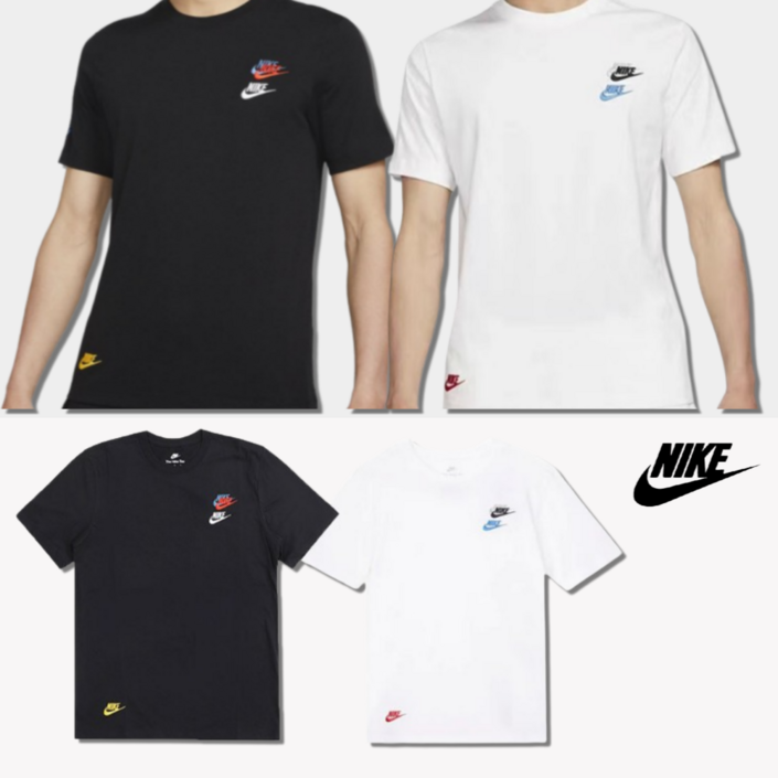 [당일발송] 나이키 NIKE 멀티로고 반팔 티셔츠 남녀공용 반팔티