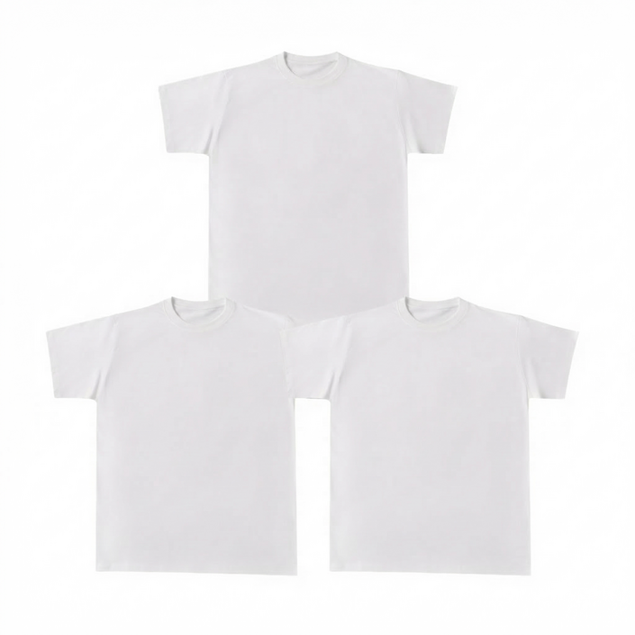 111 베이직 면 30수 라운드 무지  남자 반팔티 화이트 베이잉