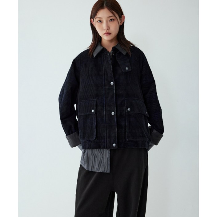 [국내 매장품] STUDIO TOMBOY 카라배색 체크자켓_블랙 9175413983 165862