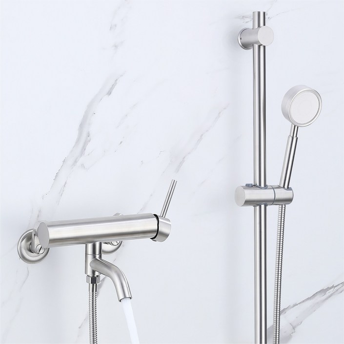 준앤코 스테인리스 샤워수전 샤워기 세트 욕실수전 슬라이드바 SQS03