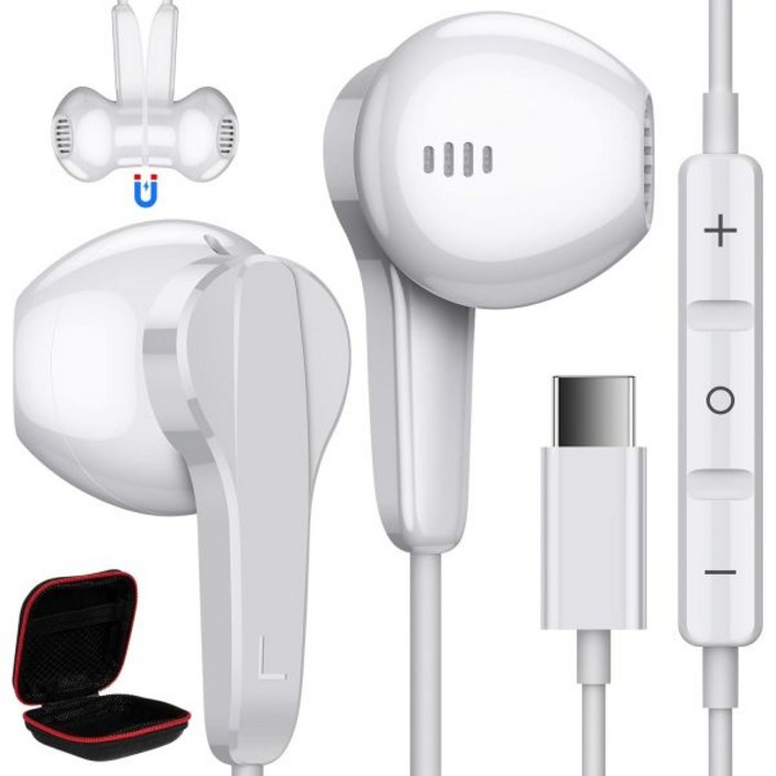 삼성용 USB C 헤드폰 삼성 S22 울트라 S23 FE, 마이크가 있는 타입 이어폰 하이파이 스테레오 볼륨 조절 아이폰 15 프로 맥스 플러스 갤럭시 플립 폴드 5 픽셀 87