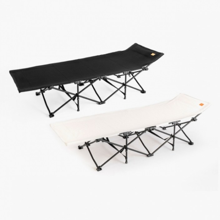 문캠핑 간편 원터치 야전침대 2색상, 1개, 블랙