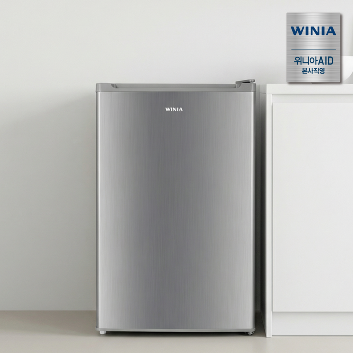 위니아 122리터 1도어 냉장고 RAE112TW1MT9 일반 원룸 가정용 사무실 오피스텔, 실버, RAE112TW1MT9