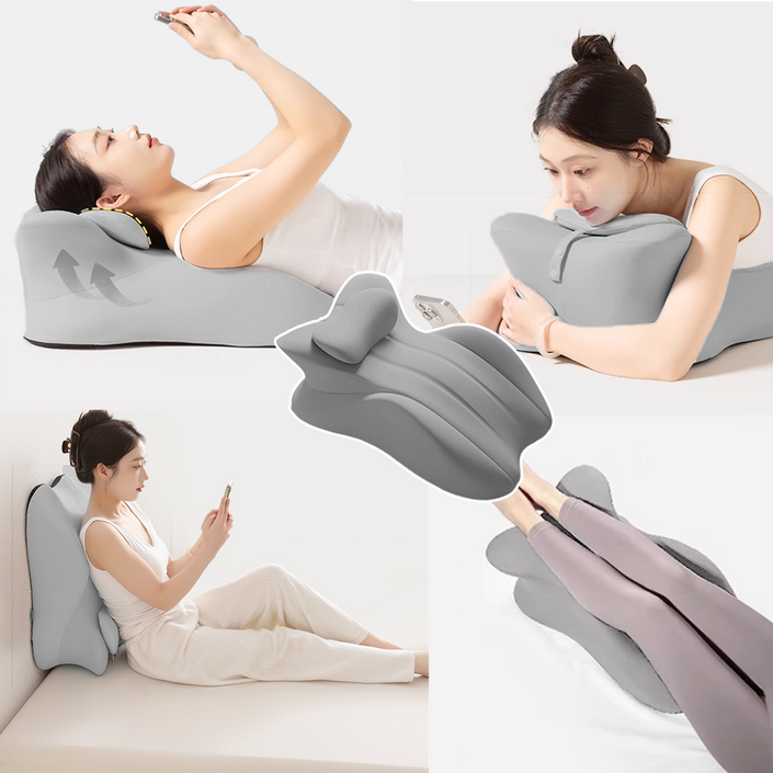 우이지아 기능성 메모리폼 쿠션 엎드려 베개 등쿠션, 1개, 그레이