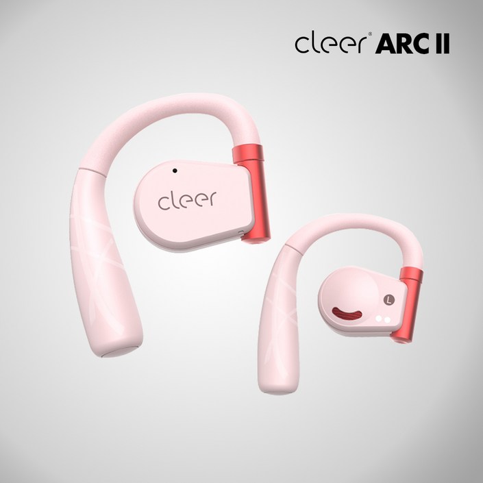 클리어 아크2 오픈형 블루투스이어폰 ARC2 귀걸이형 스포츠 무선 이어폰 운동 스냅드래곤, 스포츠 에디션 핑크