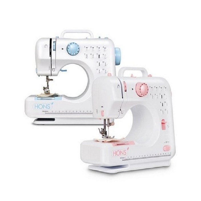 혼스 가정용 한땀한땀 미니재봉틀 추천-블루-의류수선 제작 미니 미싱기 재봉틀 집들이 선물 필수템