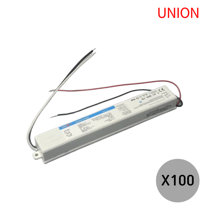 유니온 방수 SMPS 12V 30W LED안정기 컨버터 전원공급기 아답터, 100개