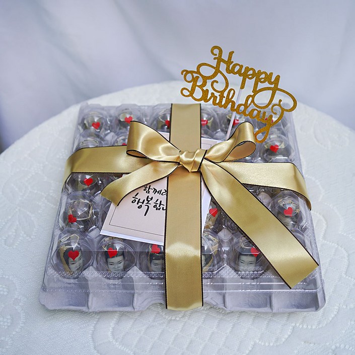 차렌시아 계란한판 용돈 이벤트 30살 60살 생일 이벤트 추석 어버이날 현금 용돈박스, 30구회색골드리본, 1개