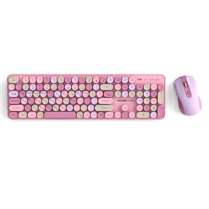 지데빌 MK500W 저소음 무선 키보드 마우스 세트, VLDZM, MK500W, 인체공학
