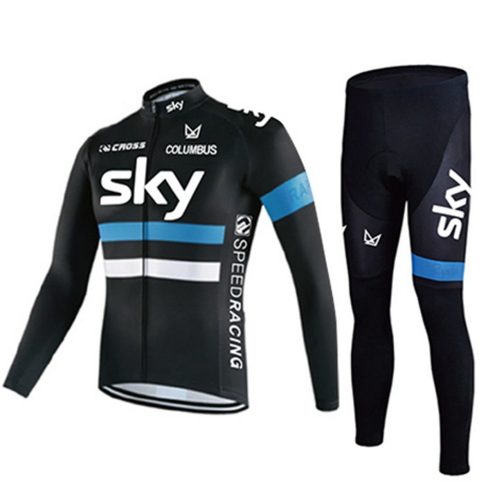 콜럼버스 겨울 기모 긴팔 자전거복 상하의 세트 모음