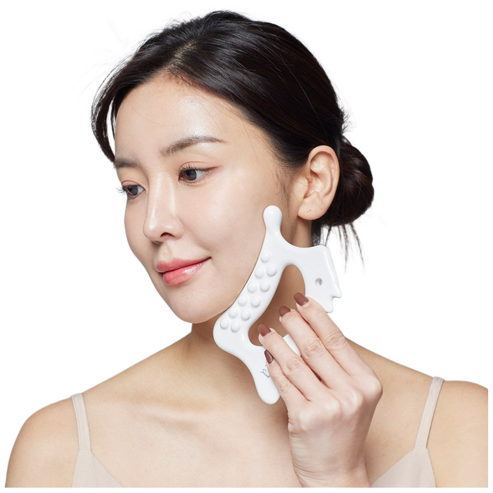 이너소울 세라믹 괄사마사지페이스 괄사 두피 림프 얼굴 괄사마사지기, 1개