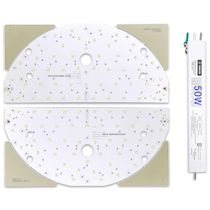 케빈라이팅 국산 삼성칩 조명 거실등 리폼 LED 모듈 원형방등 50W 398x191mm2장