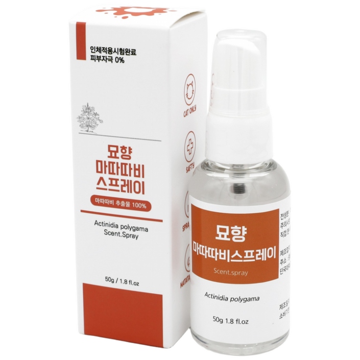 인체적용시험완료 안전하고 깨끗하고 효과있게 고양이 마따따비 스프레이 100 원액 50g, 1개
