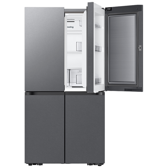 으뜸효율 삼성전자 비스포크 냉장고 4도어 902L RM70F90M1DD 1등급 AI절약 다크메탈 푸드쇼케이스, RM70F90M1DD