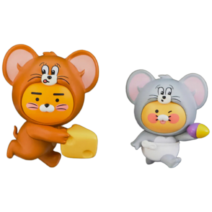 톰과 제리X카카오프렌즈 차량용방향제라이언춘식이 세트 송풍구형, 프레쉬 그린, 1개