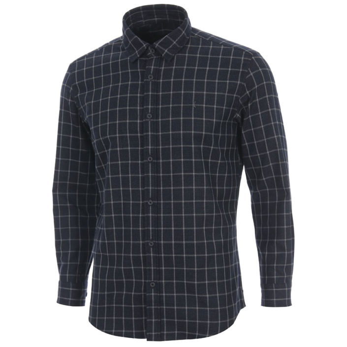 엘르 남성 TR 40수 기모 체크 캐주얼핏 긴팔셔츠 36850