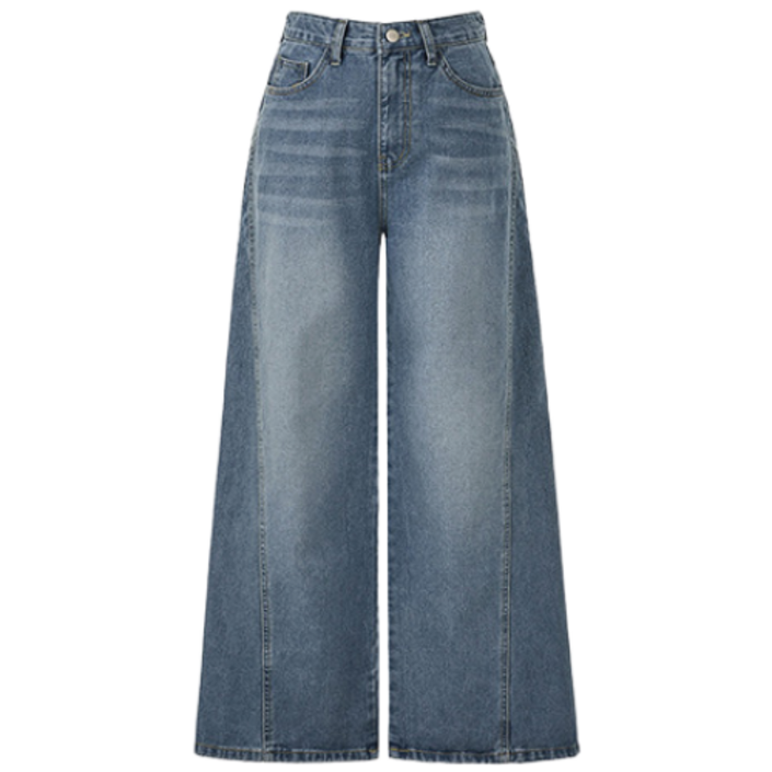 77까지 사선 절개 와이드 데님 팬츠VFI6S1PT7010