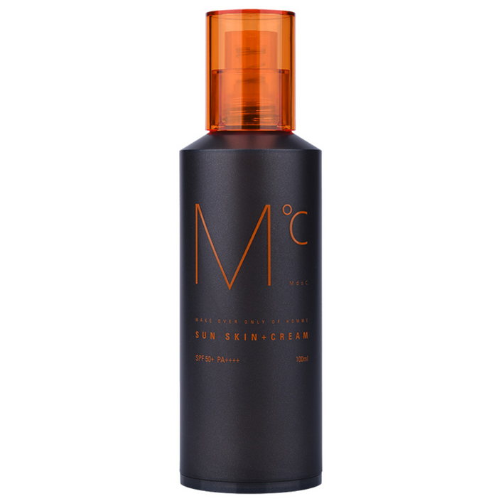 [엠도씨] 선 스킨 플러스 크림 100ml SPF50+ PA++++ (남성 올인원 선크림)(GIFT)파우치 5매(랜덤증정), 1개, 100ml