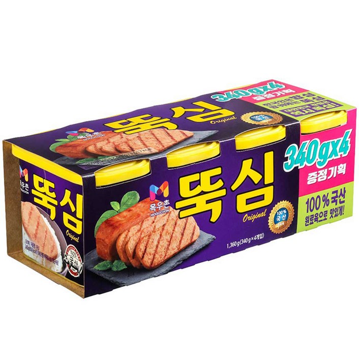 목우촌 뚝심, 340g, 4개