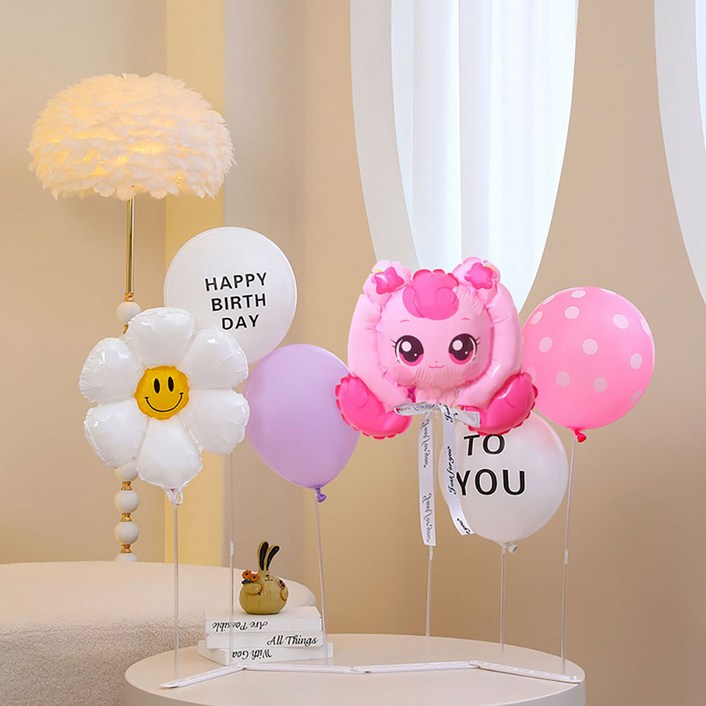 피앤비유니티 스마일 생일축하 프리핏 스탠드 세트