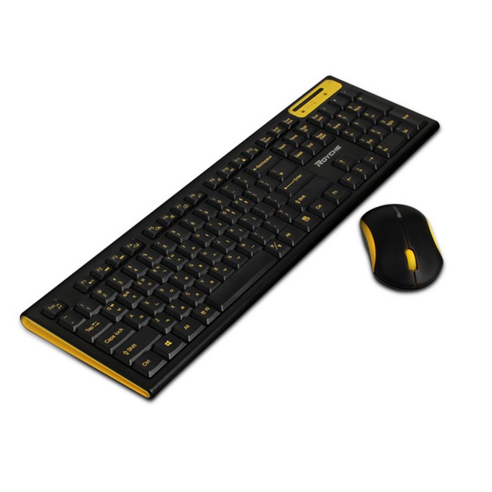 로이체 무선 키보드 마우스 세트, RX3100, 블랙, 일반형