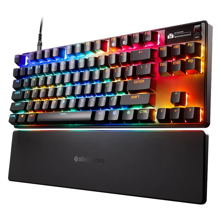 스틸시리즈 유선 게이밍 기계식 키보드, 단일색상, Apex Pro TKL Gen 3  US64740, 마그네틱축자석축