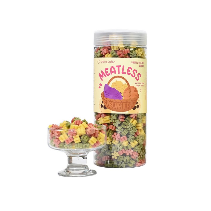 제로랩스 미트리스 져키 강아지 간식, 혼합맛고구마당근클로렐라, 1kg, 1개