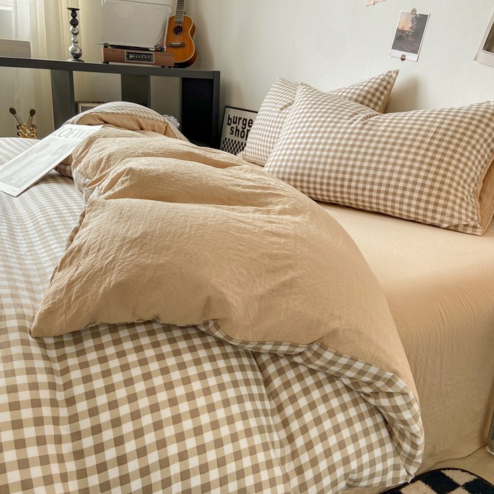 다마다마 파스텔 체크 이불커버