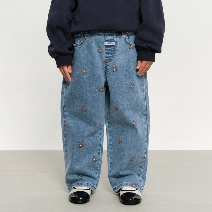 마리떼키즈 아동용 PRINTED DENIM PANTS