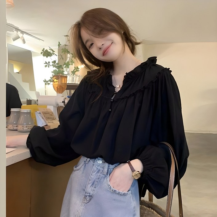 피어니스트 프릴 루즈핏 블라우스 피어니스트 프릴 루즈핏 블라우스