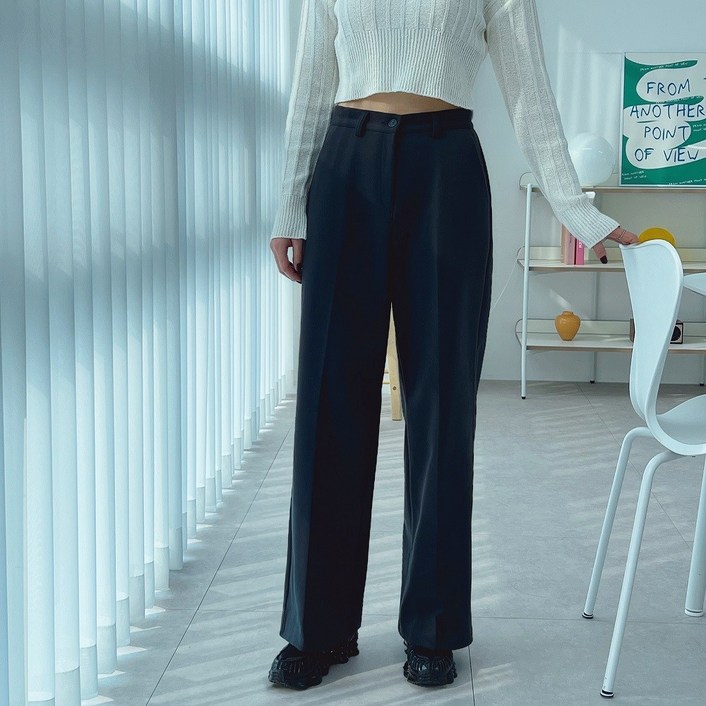 국산 숏 롱 겨울 바지 여성 기모 바지 와이드 팬츠 겨울 기모 슬랙스