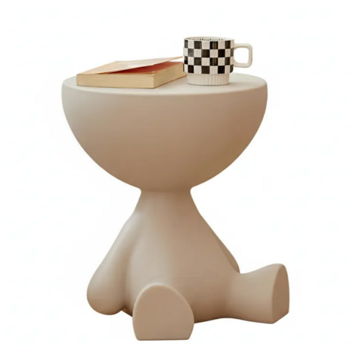 마일드하우스 귀여운 인형모양 수납 미니 협탁 테이블, 그레이