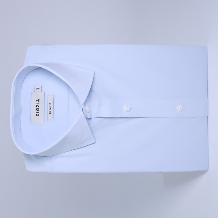 백화점 상품 지오지아 남성 와이셔츠 화이트 블루 슬림핏 스판 IV1107