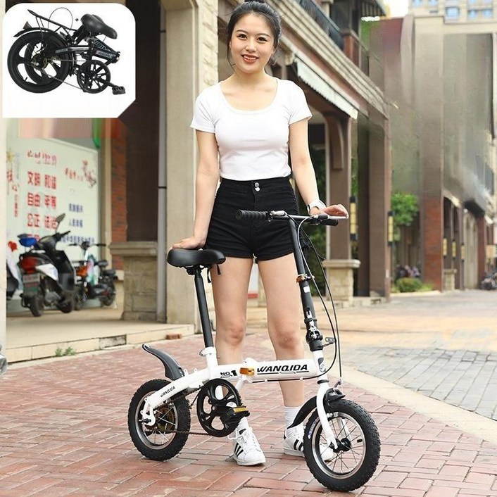접이식 자전거 미니벨로 초미니 출퇴근 경량 휴대용 트라이폴드 여행용 12인치, 110cm, 블랙 12인치, 1개 접이식 자전거 미니벨로 초미니 출퇴근 경량 휴대용 트라이폴드 여행용 12인치, 110cm, 블랙 12인치, 1개
