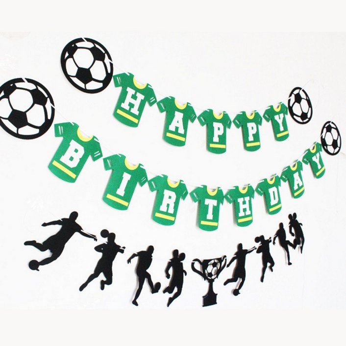 축구 생일 가랜드 HAPPY BIRTHDAY 이벤트 생일 파티 용품