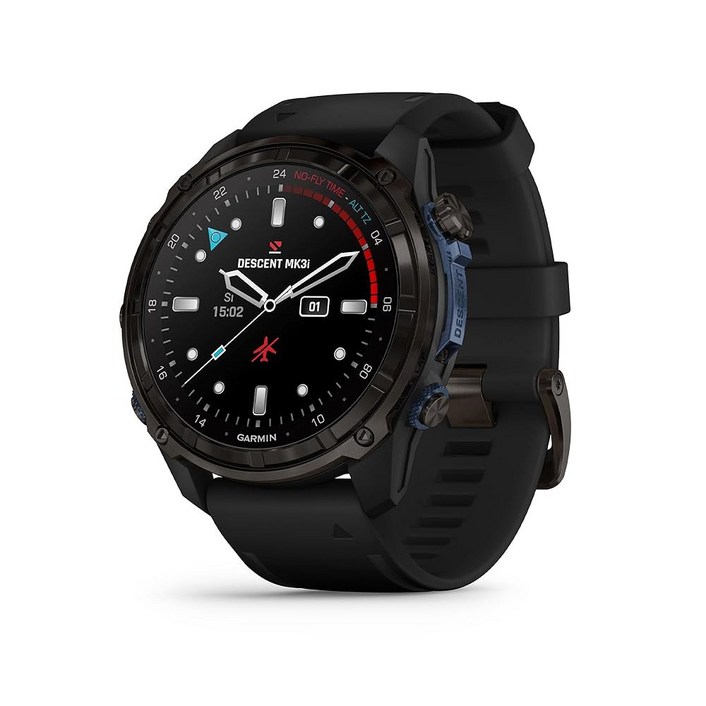 Garmin Mk3i, 다이브 컴퓨터 및 멀티스포츠 GPS 스마트워치, 에어 인테그레이션, 블랙 티타늄, 1개