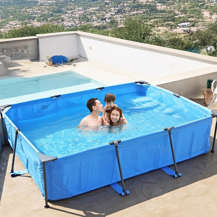 초특대형 사각 프레임 패밀리 풀장 | 간편설치 수영장 | 야외용 수영장 | 사각기둥 대형 풀장 | 대형할인마트 수영장