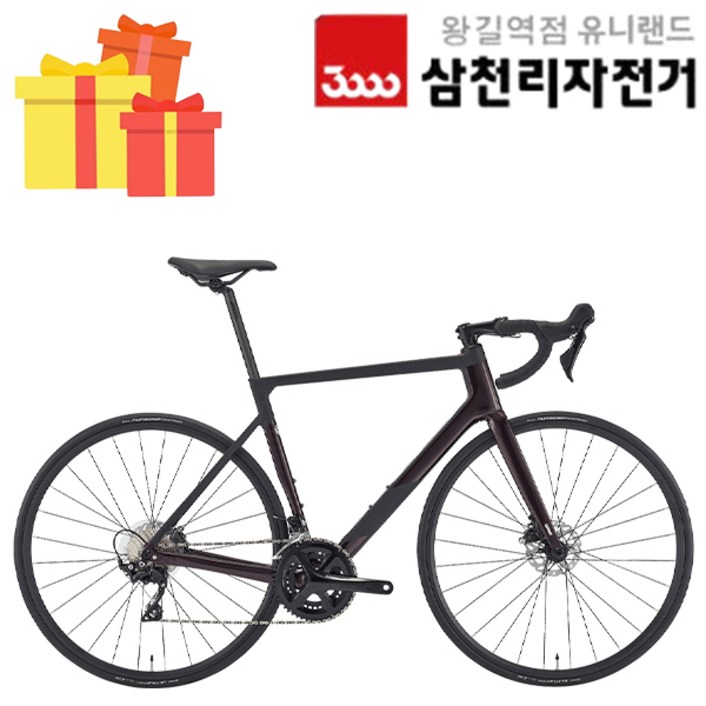 첼로 2023 완조립 700C 케인 D6 카본 로드 바이크 자전거, 블랙레드펄블랙
