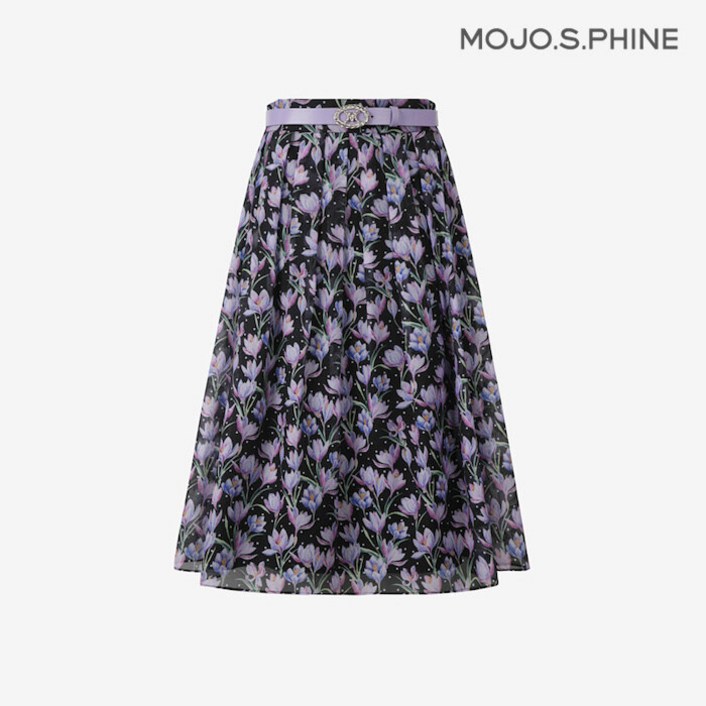 MOJO 모조에스핀 플라워패턴 쉬폰 A라인 스커트 BKS252MSD13H1950114