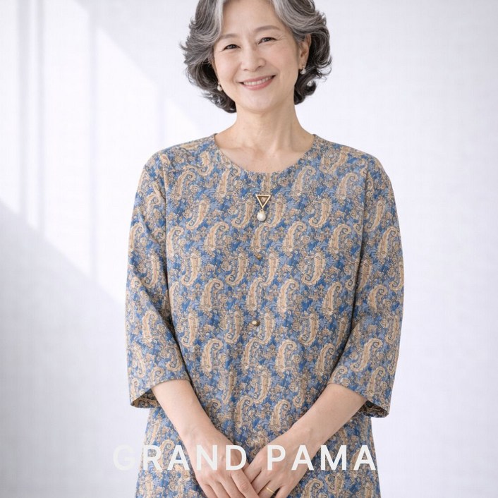 봄 여름 가을 할머니 중년 편한 데일리 상의 외출복 티셔츠