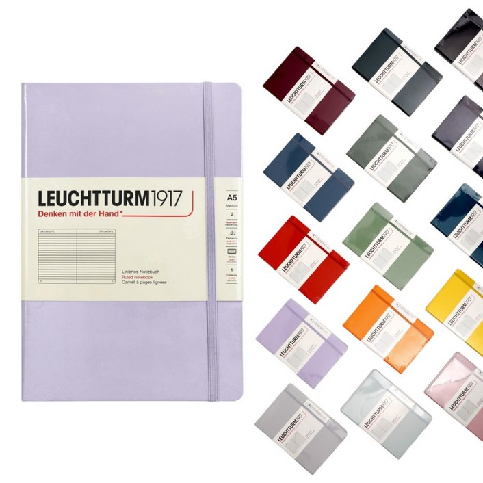 로이텀 하드커버 미디움 A5 모눈 노트, 블랙