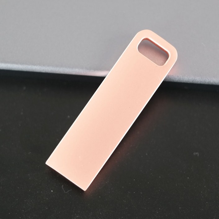 귀여운 메탈 USB 메모리 각인 단체 선물 W10 로즈골드, 128GB, 1개