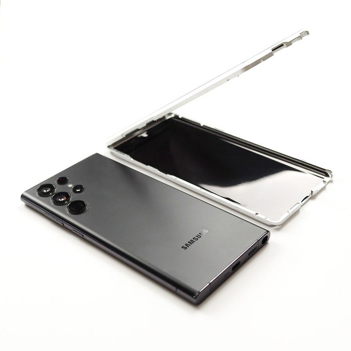 하푼 갤럭시 S24 울트라 사생활보호 마그네틱 풀커버 강화유리 케이스