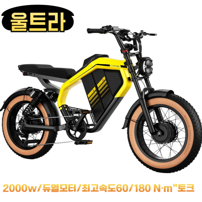 Luckeep 전기자전거 자토바이  삼성배터리 배달용 고출력  출퇴근용 52v 1500w  M5-Max