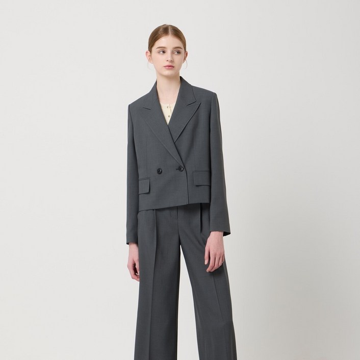 [AK플라자] [씨씨콜렉트] (SET-UP)반더블 크롭 자켓_C251MSF205