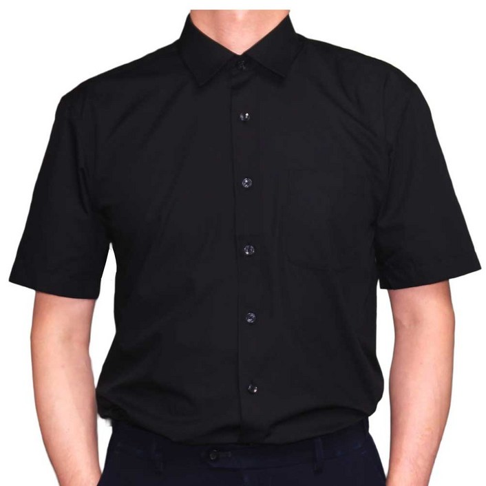 남성용 빅사이즈 여름 일자핏 반팔셔츠